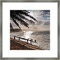 Sunset Beach Park Framed Print