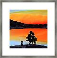 Sunset Bench Framed Print