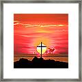 Sunset Cross Framed Print