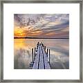 Sunset Dock Framed Print