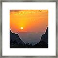 Sunset In Big Bend National Park Framed Print