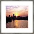Sunset In Pittsburgh Framed Print