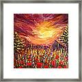 Sunset In Poppy Valley Framed Print