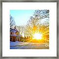 Snowy Sunset 2 Framed Print