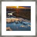 Sunset In The Wetlands Framed Print