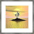 Sunset Island Framed Print