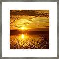 Sunset Lake Galena Framed Print