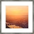 Sunset light in London. Framed Print