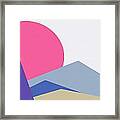 Sunset Nature Minimalistic Landscape Framed Print