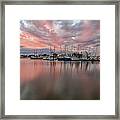 Sunset On The Fleet Framed Print