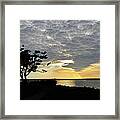 Sunset On Goat Island Newport Ri Framed Print