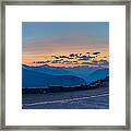 Sunset On Going-to-the-sun Road Framed Print