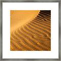 Sunset On Sand Dunes In Dubai Framed Print