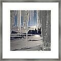 Sunset On The Icicles Framed Print