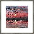 Sunset On The Lake Framed Print