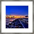 Sunrise On The Pier Framed Print