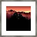 Sunset Over Blue Horse Rescue Framed Print