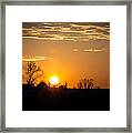 Sunset Over The Distant Farm Framed Print