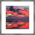 Sunset Over Lagoon Framed Print