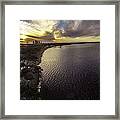 Sunset Over Lake Shelby Framed Print