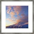 Sunset Over Mountains Lemaire Channel Framed Print