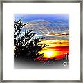 Sunset Over Pacifica With Vignette Effect Framed Print