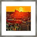 Sunset Over Prague Framed Print