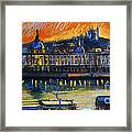 Sunset Over The City - Lyon France Framed Print