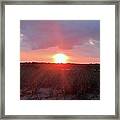 Sunset Over The Dunes Framed Print