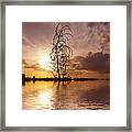 Sunset Over The Lake Framed Print