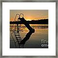 Sunset Over The Slide Framed Print