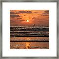 Sunset Paddle Framed Print