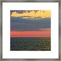 Sunset Panorama Over Atlantic Ocean Framed Print