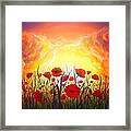 Sunset Poppies Framed Print