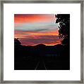 Sunset Rail In The Rogue Valley Framed Print