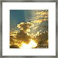 Sunset Rays Through The Clouds No 7. Framed Print