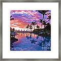 Sunset Reflection St Regis Pool Framed Print