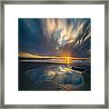Sunset Reflections In San Diego Square Version Framed Print Sunset Reflections In San Diego Square Version Framed Print