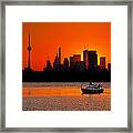 Sunset Sail Ashbridges Bay Toronto Canada Framed Print