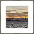 Sunset Sail In Seattle Framed Print