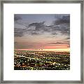 Sunset Shot In Taichung City Framed Print
