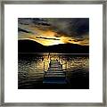 Sunset Skaha Lake Framed Print