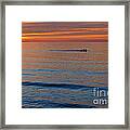 Sunset Swimmer Framed Print