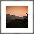 Sunset Through Kyoto Hills Framed Print