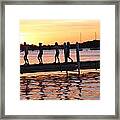 Sunset Walkers Framed Print