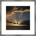 Sunset With Clouds Framed Print