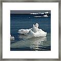 Superior Blues And Ice Framed Print