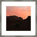 Superstition Mountains Sunset Framed Print