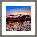 Surf City Swing Bridge Framed Print