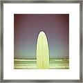Surfboard On A Beach. Australia Framed Print